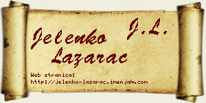 Jelenko Lazarac vizit kartica